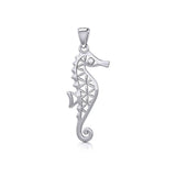 Flower of Life Seahorse Silver Pendant TPD5299 - Jewelry