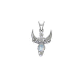 Goddess with Crescent Moon Silver Pendant with Gemstone TPD5333
