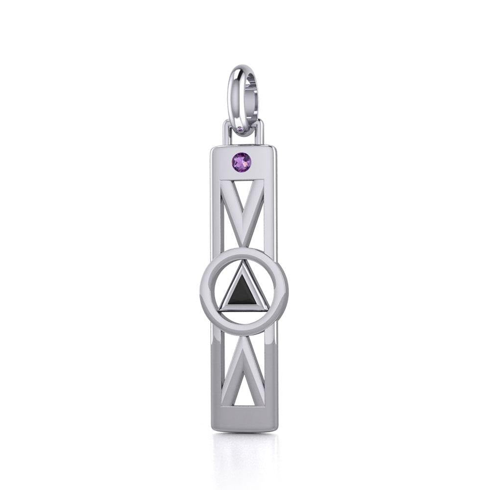 Modern Recovery Silver Pendant with Gemstone TPD5355 - Jewelry