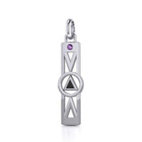 Modern Recovery Silver Pendant with Gemstone TPD5355 - Jewelry