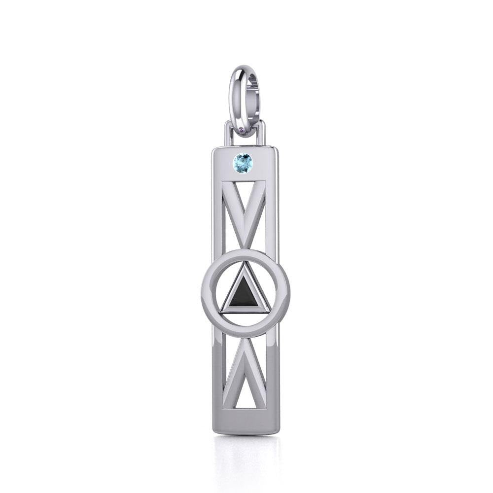 Modern Recovery Silver Pendant with Gemstone TPD5355 - Jewelry