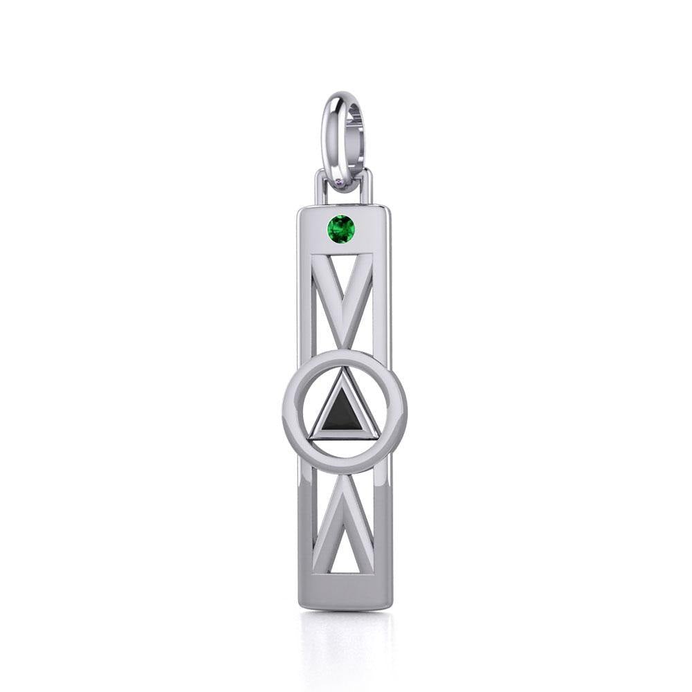 Modern Recovery Silver Pendant with Gemstone TPD5355 - Jewelry
