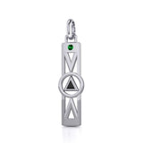Modern Recovery Silver Pendant with Gemstone TPD5355 - Jewelry