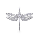 Break Away with the Dragonfly Silver Pendant TPD5383