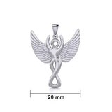 Silver Winged Goddess Pendant TPD5470 - Jewelry