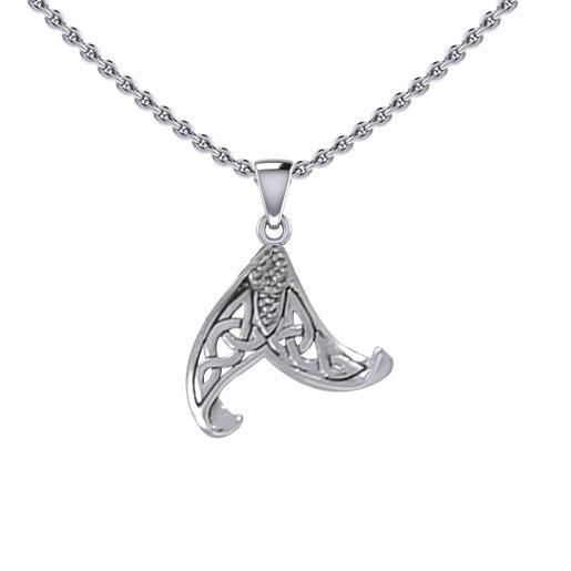 Celtic Mermaid Tail Sterling Silver Pendant TPD5473 - Jewelry