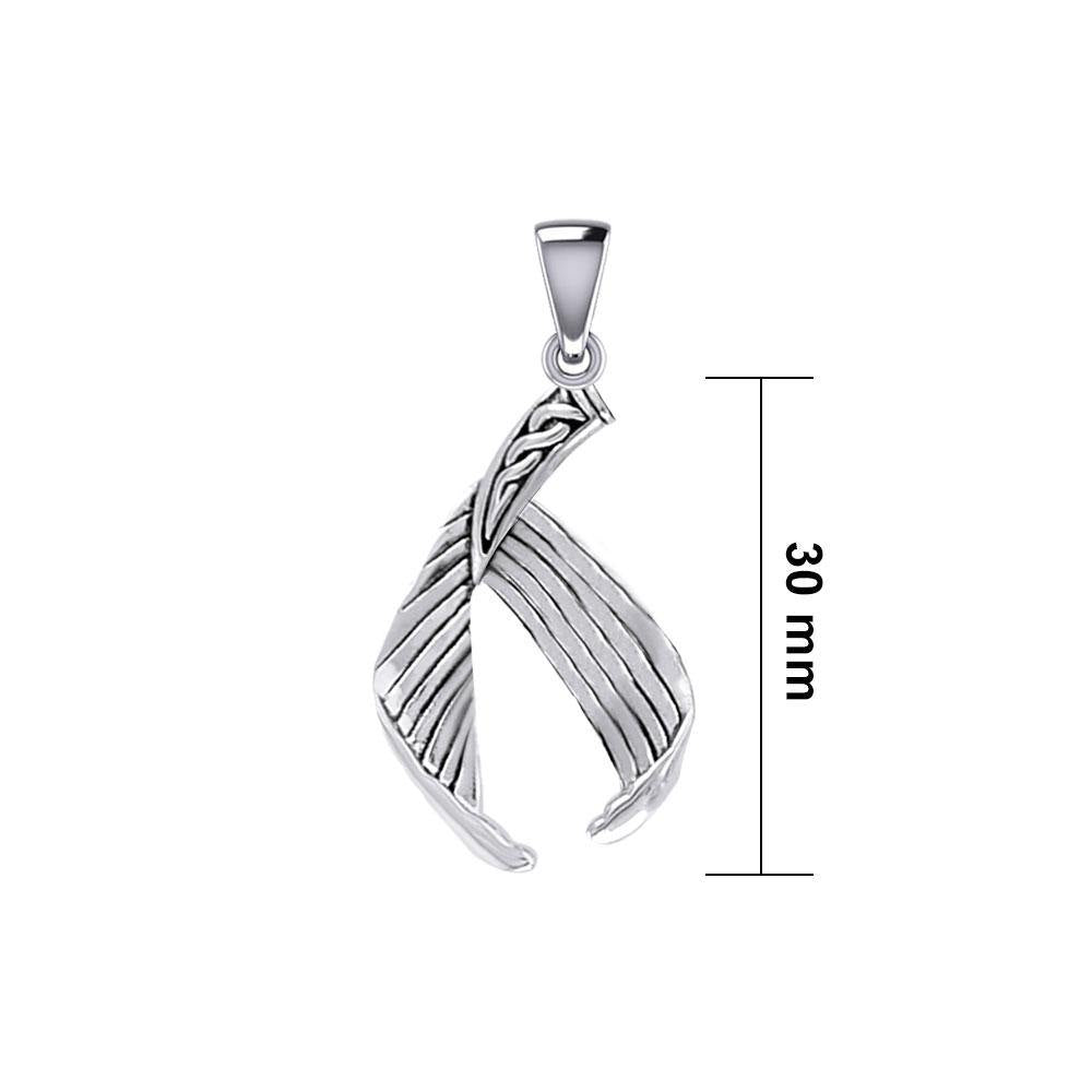 Celtic Mermaid Tail Sterling Silver Pendant TPD5474 - Jewelry