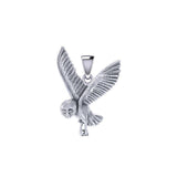 Flying Owl Silver Pendant TPD5476 - Jewelry