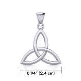 Celtic Trinity Knot Silver Pendant Medium Size TPD5606 - Jewelry