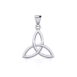 Celtic Trinity Knot Sterling Silver Pendant Small Size TPD5607