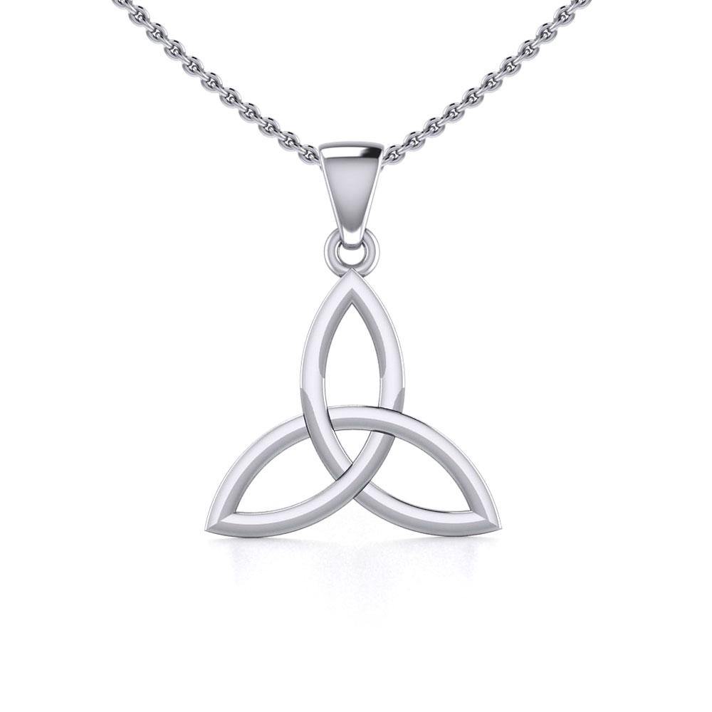 Celtic Trinity Knot Silver Pendant Small Size TPD5607 - Jewelry