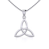 Celtic Trinity Knot Silver Pendant Small Size TPD5607 - Jewelry