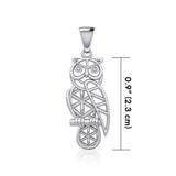 Silver Flower of Life Owl Pendant TPD5612 - Jewelry