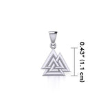 Sterling Silver Viking Valknut Small Pendant Jewelry TPD5614 - Jewelry