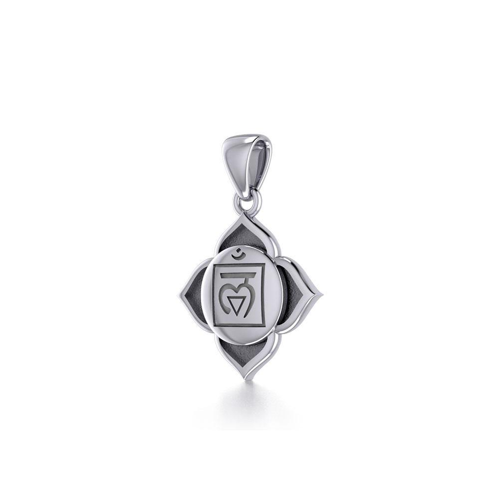 Muladhara Root Chakra Sterling Silver Pendant TPD5625 - Jewelry