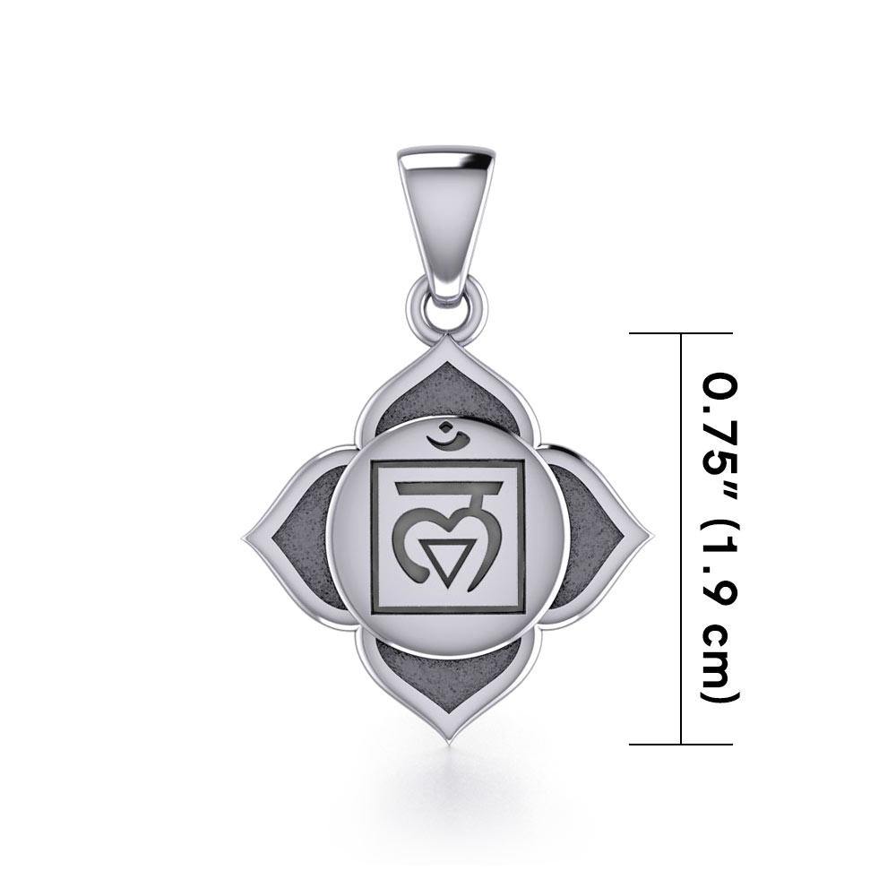 Muladhara Root Chakra Sterling Silver Pendant TPD5625 - Jewelry