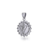 Vishuddha Throat Chakra Sterling Silver Pendant TPD5626