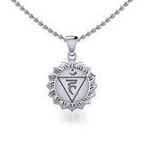 Vishuddha Throat Chakra Sterling Silver Pendant TPD5626 - Jewelry