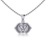 Ajna Third Eye Chakra Sterling Silver Pendant TPD5627 - Jewelry