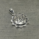 Anahata Heart Chakra Sterling Silver Pendant TPD5628