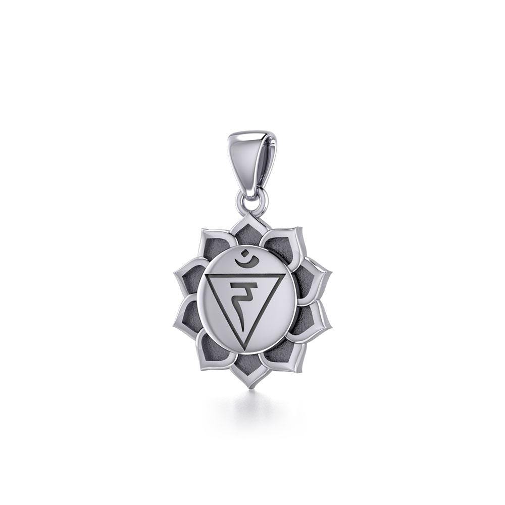 Manipura Solar Plexus Chakra Sterling Silver Pendant TPD5630 - Jewelry