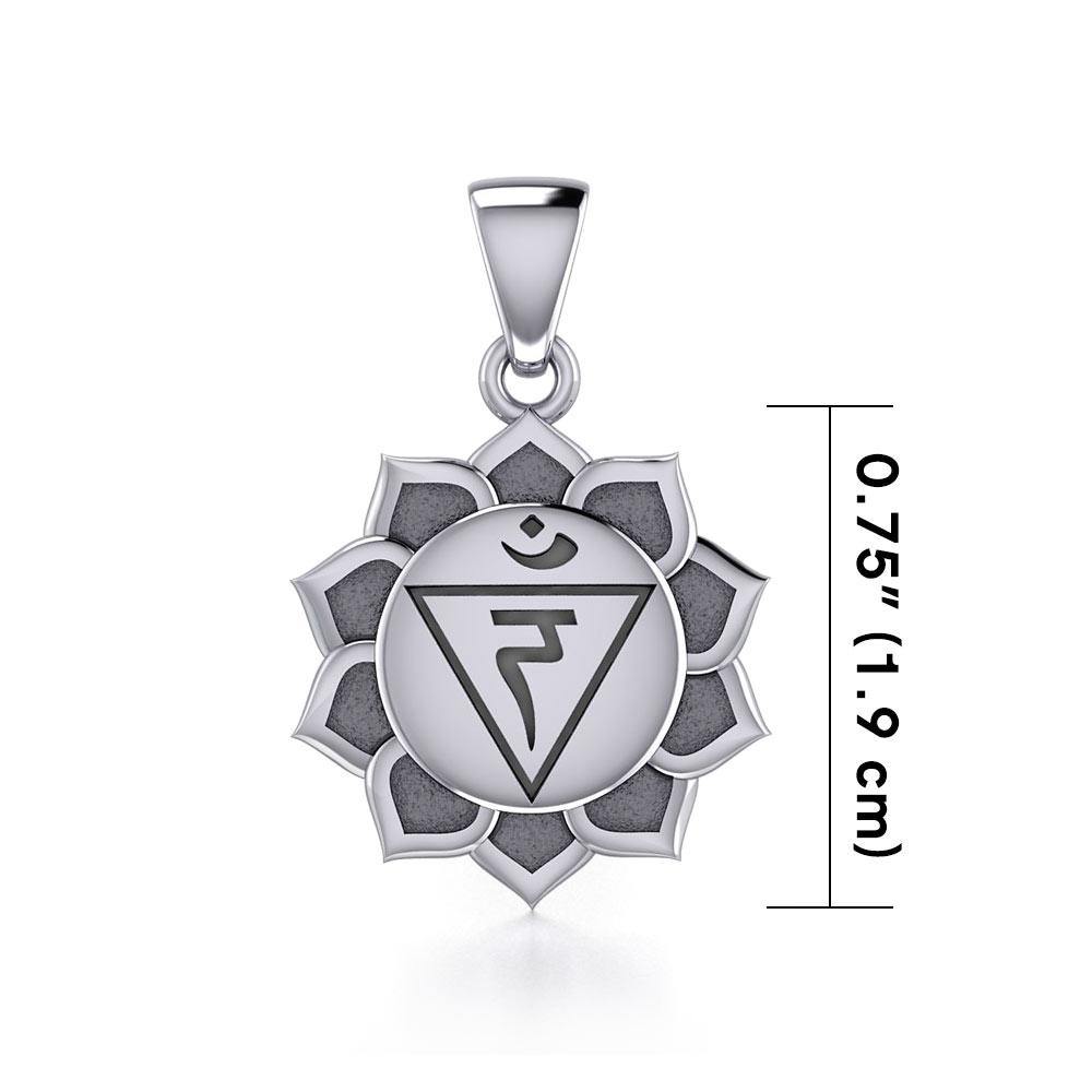 Manipura Solar Plexus Chakra Sterling Silver Pendant TPD5630 - Jewelry