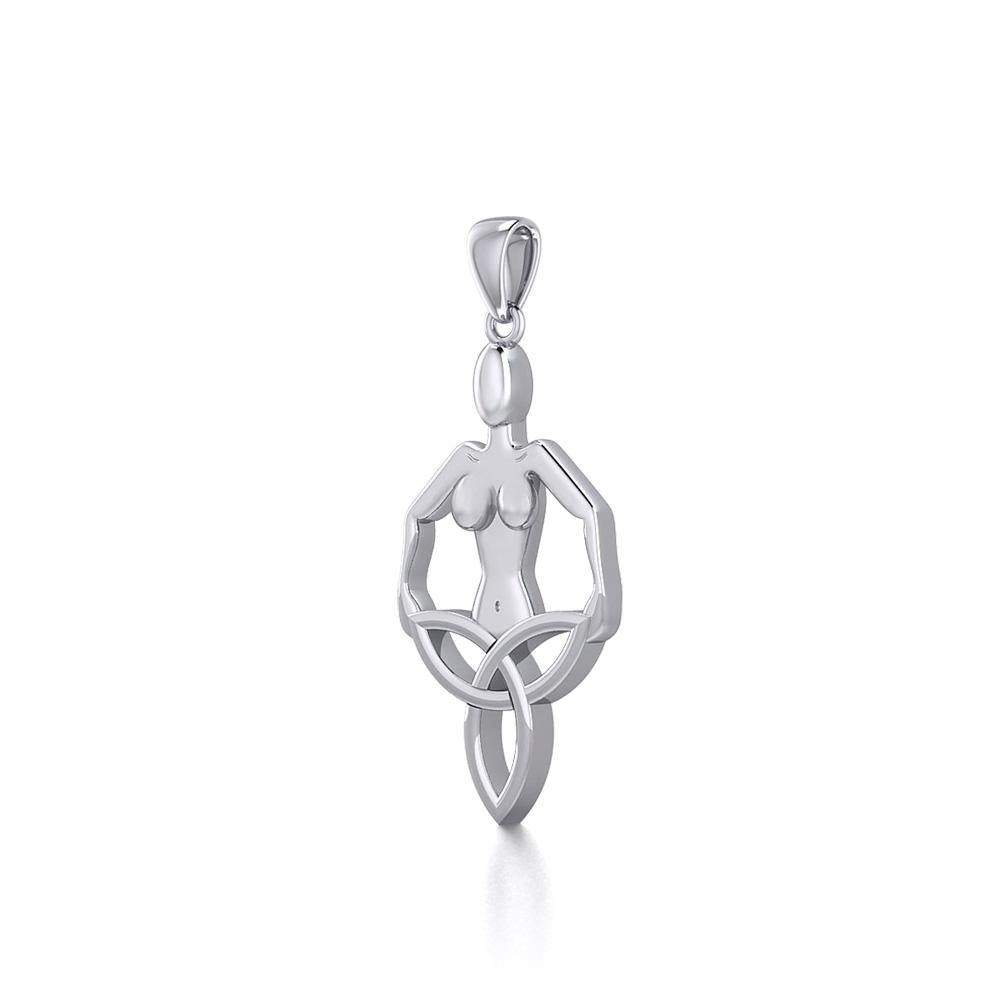 Celtic Trinity Knot Goddess Silver Pendant TPD5653 - Jewelry
