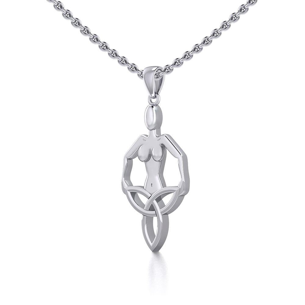Celtic Trinity Knot Goddess Silver Pendant TPD5653 - Jewelry