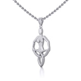 Celtic Trinity Knot Goddess Silver Pendant TPD5653 - Jewelry