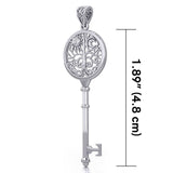 Tree of Life Spiritual Enchantment Key Silver Pendant TPD5672