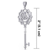 Celtic Triquetra Spiritual Enchantment Key Silver Pendant TPD5676