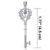 Thistle Spiritual Enchantment Key Silver Pendant TPD5682