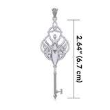 Celtic Trinity Goddess Spiritual Enchantment Key Silver Pendant TPD5684 - Jewelry