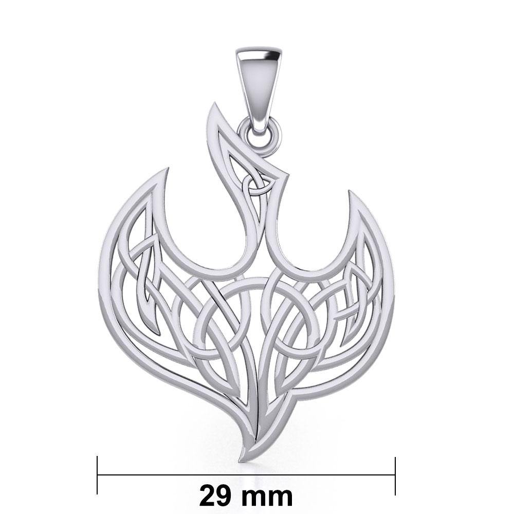 Celtic Knotwork Bird Silver Pendant TPD5716 - Jewelry
