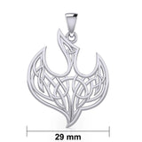 Celtic Knotwork Bird Silver Pendant TPD5716 - Jewelry