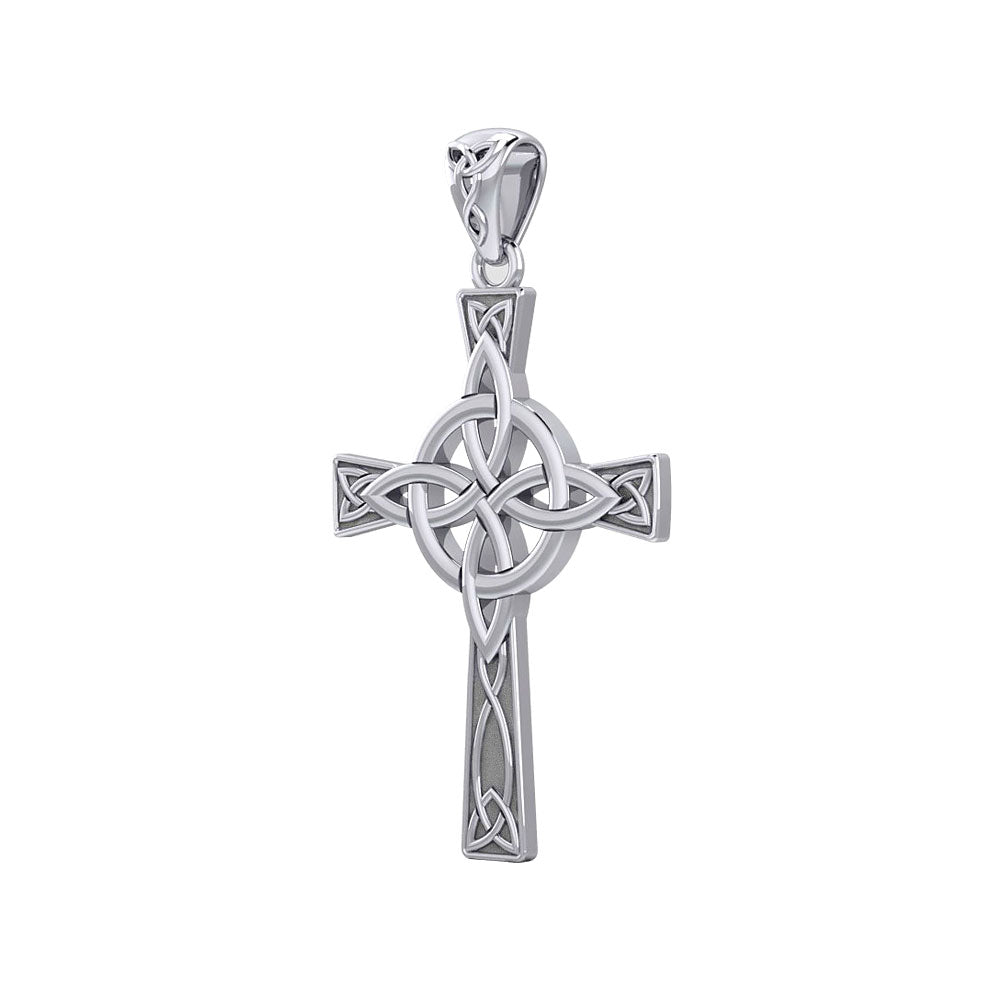 Celtic Cross with Four Point Knot Sterling Silver Pendant TPD5811