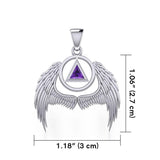 Angel Wings Recovery Pendant with Gemstone TPD5840 - Jewelry