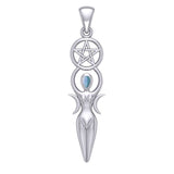 Goddess Silver Pendant with Gemstone TPD5860