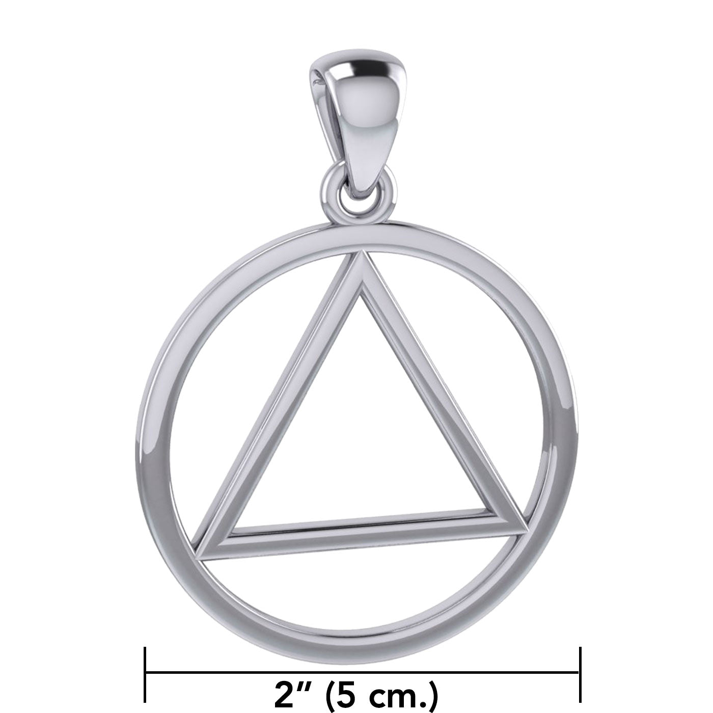 Large  AA Symbol Silver Pendant TPD6003