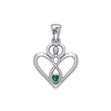 Gemstone Elegance Eternal Goddess Love Sterling Silver Immortal Love Pendant by Peter Stone TPD6204