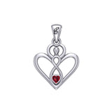 Gemstone Elegance Eternal Goddess Love Sterling Silver Immortal Love Pendant by Peter Stone TPD6204