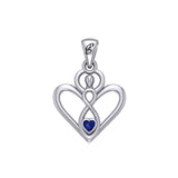 Gemstone Elegance Eternal Goddess Love Sterling Silver Immortal Love Pendant by Peter Stone TPD6204