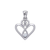 Gemstone Elegance Eternal Goddess Love Sterling Silver Immortal Love Pendant by Peter Stone TPD6204