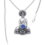 Buddha Time of Meditation Pendant with Gemstone TPD786