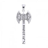 Zodiac Axe Silver Pendant TPD877