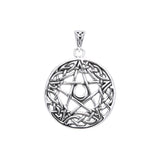 Celtic Knotwork Pentacle Sterling Silver Pendant by Courtney Davis TPD975