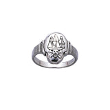 Jolly Roger Ship Silver Ring TR3662