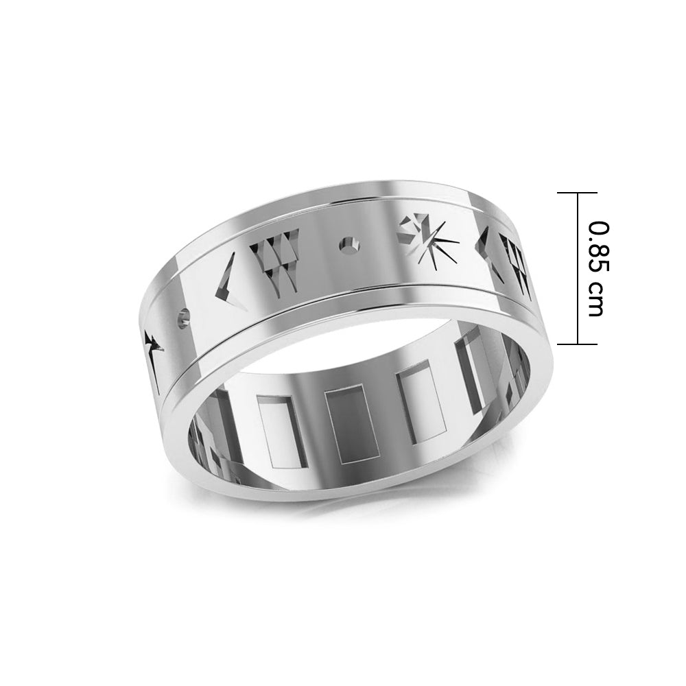 Steve Miller Inanna or Ishtar Goddess Spinner Silver Ring TRI2159