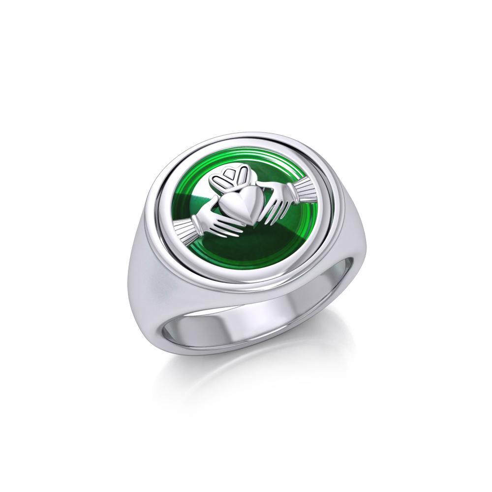Irish Claddagh Flip Ring TRI157 - Jewelry