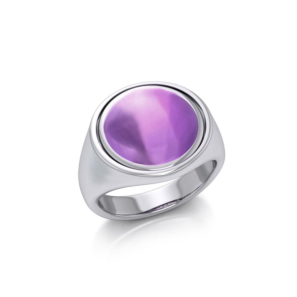 The  Moon Phase Pentacle Silver Flip Ring TRI160